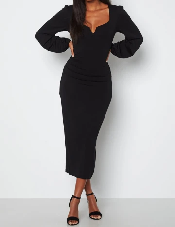 Rochie lunga BUBBLEROOM, negru, S