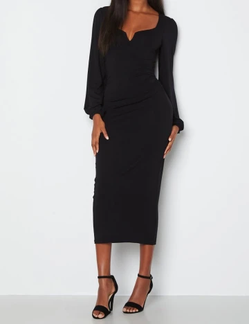 Rochie lunga BUBBLEROOM, negru, S