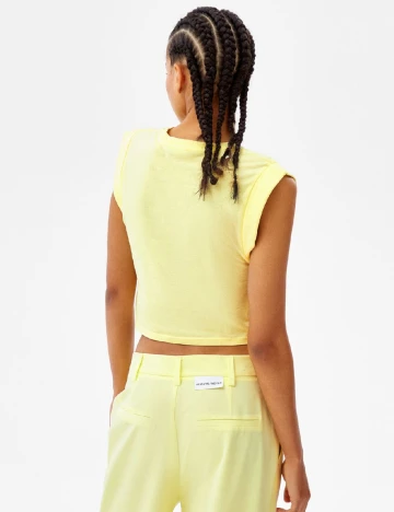 Top Bershka, galben, XS