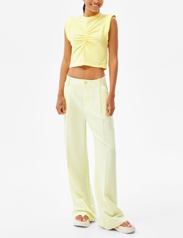 Top Bershka, galben, XS