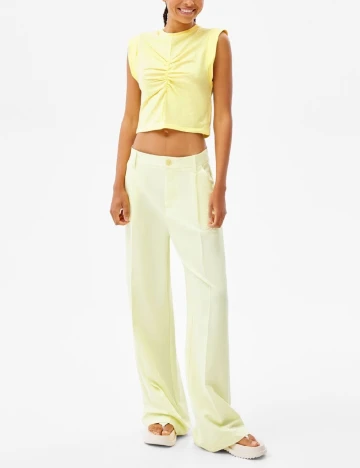 Top Bershka, galben, XS