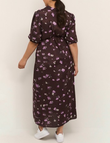 Rochie lunga Kaffe Curve, maro, 54