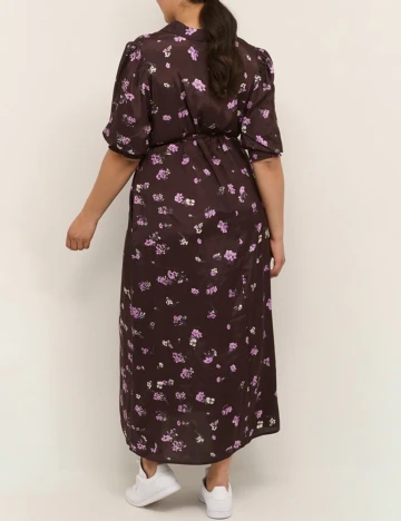 Rochie lunga Kaffe Curve, maro, 54