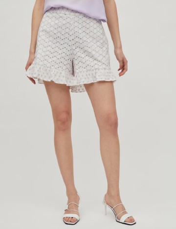Pantaloni scurti Vila, alb, 36
