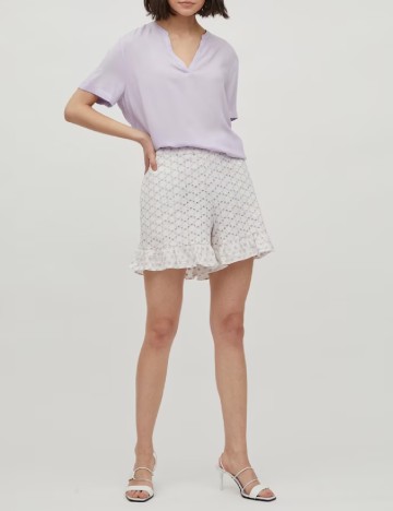 Pantaloni scurti Vila, alb, 36