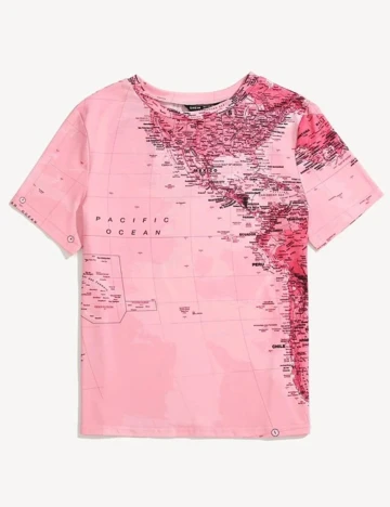 Tricou SHEIN CURVE, roz, 2XL