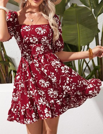 Rochie scurta SHEIN, rosu, L