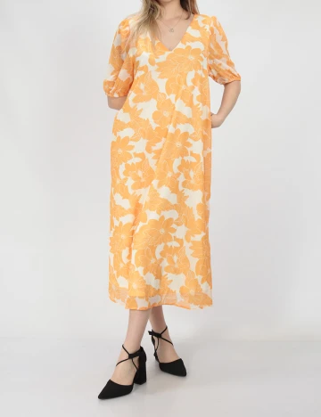 Rochie medie Vila, portocaliu, 38