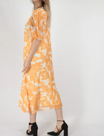 Rochie medie Vila, portocaliu, 38