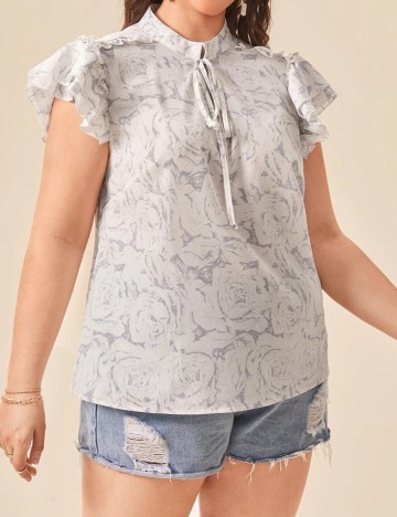 Camasa SHEIN CURVE, alb, 2XL