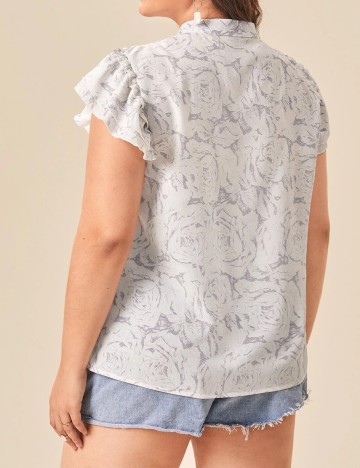 Camasa SHEIN CURVE, alb, 2XL