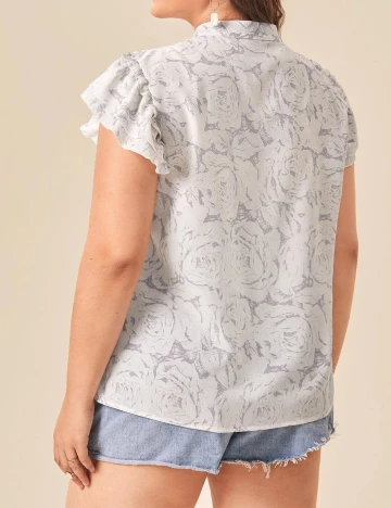 Camasa SHEIN CURVE, alb, 2XL