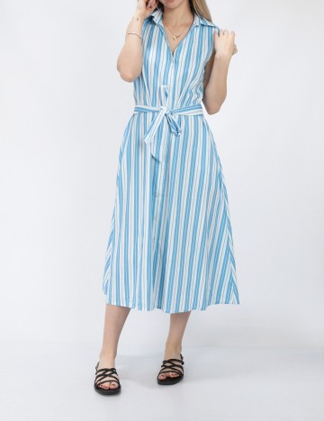 Rochie medie Vero Moda, alb/albastru, M
