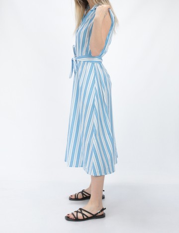 Rochie medie Vero Moda, alb/albastru, M