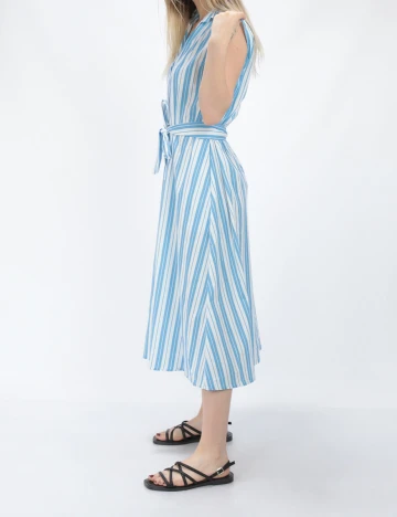 Rochie medie Vero Moda, alb/albastru, M
