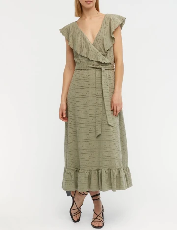 Rochie medie Object, verde