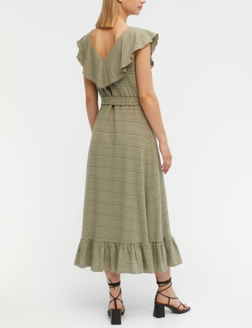 Rochie medie Object, verde