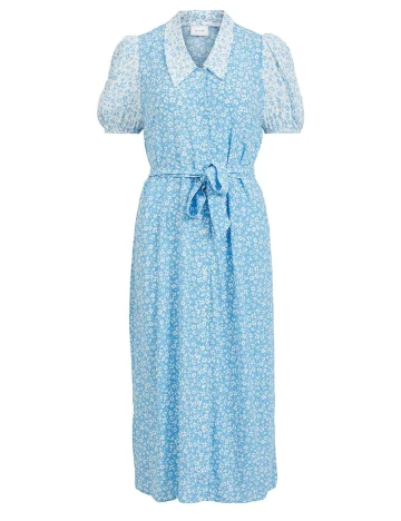 Rochie medie Vila, albastru, 38