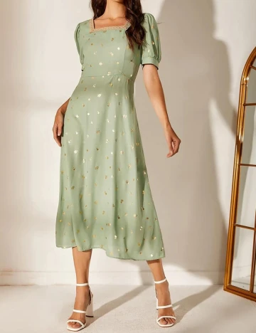 Rochie medie SHEIN, verde, XL