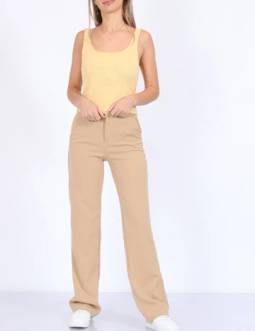 Pantaloni Vero Moda, maro deschis