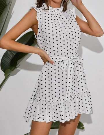 Rochie Scurta SHEIN, alb, L