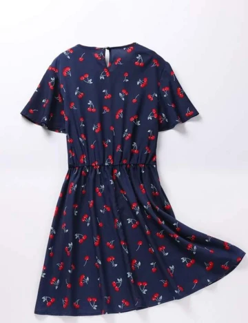 Rochie scurta SHEIN CURVE, bleumarin, 2XL