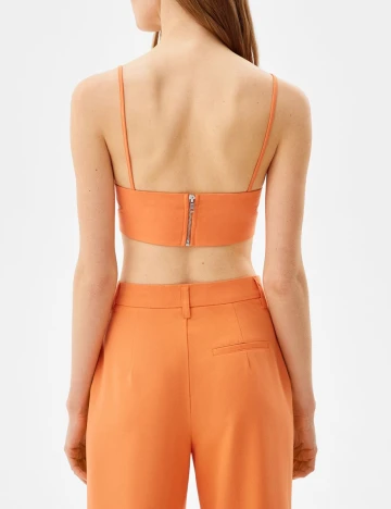 Top Bershka, portocaliu, L Portocaliu