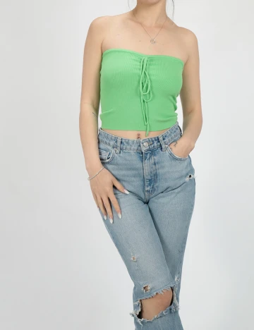 Top Bershka, verde, M