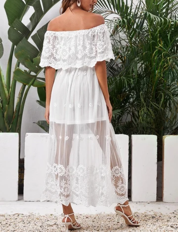 Rochie lunga SHEIN, alb, XS