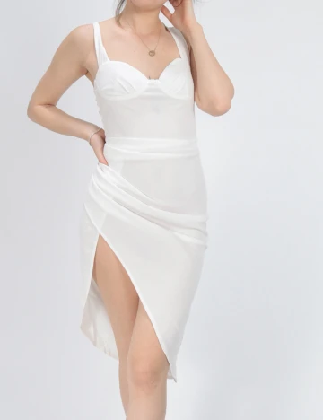 Rochie scurta SHEIN, alb, XS
