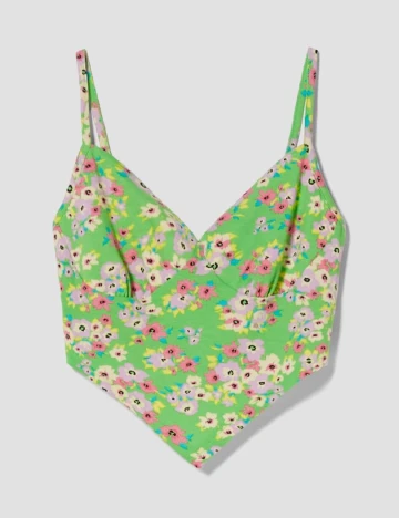 Top Bershka, verde, XS