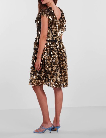 Rochie scurta Y.A.S, auriu, M