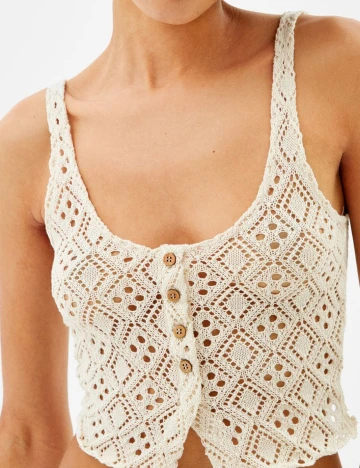 Top Bershka, alb, M
