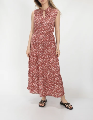 Rochie lunga Only, roz pudra, M