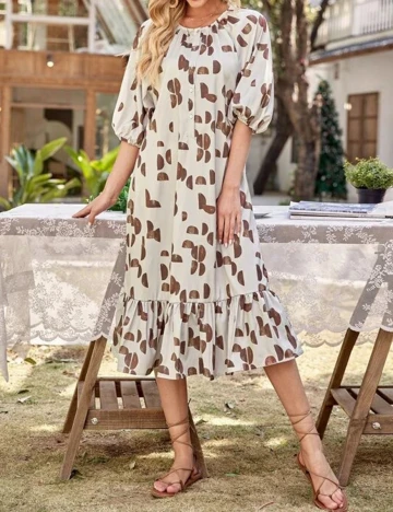 Rochie medie SHEIN, bej, S