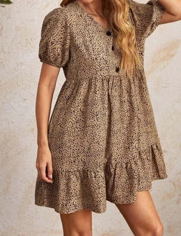 Rochie scurta Emery Rose, maro, S