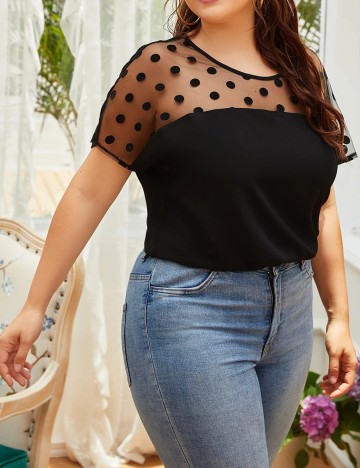 Bluza SHEIN Curve, negru, 1 XL