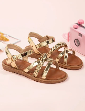 Sandale Shein Kids, auriu, 36