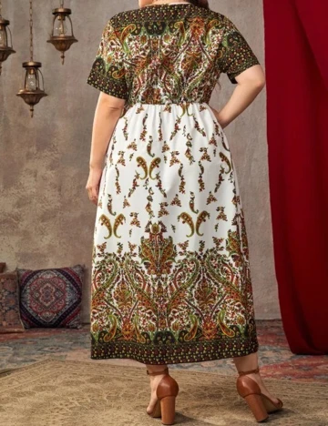 Rochie lunga SHEIN CURVE, alb, 2XL Alb