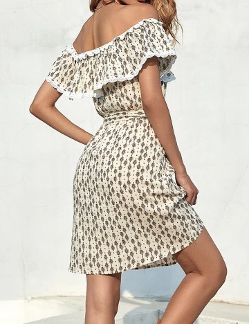 Rochie scurta SHEIN, crem, XS