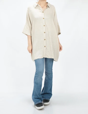 Camasa overzise Vero Moda, crem, M