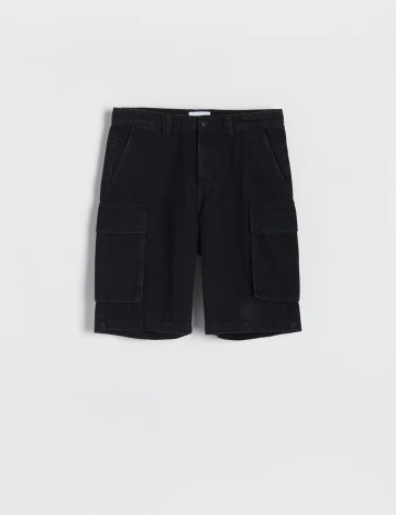 Pantaloni scurti Reserved, negru, 30 Negru