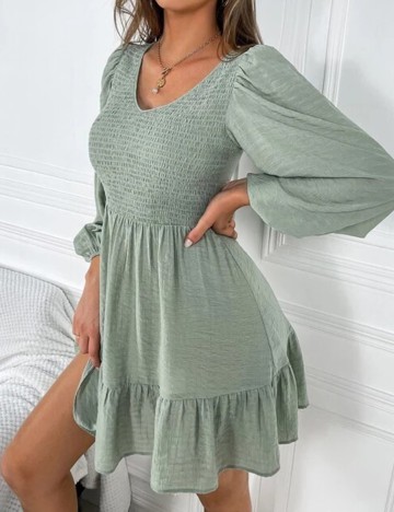 Rochie scurta SHEIN, verde, XS