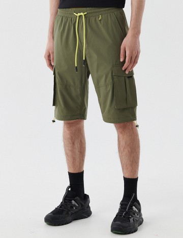Pantaloni scurti CROPP, verde inchis