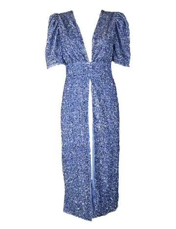 Rochie medie Vila, albastru, 38 Albastru