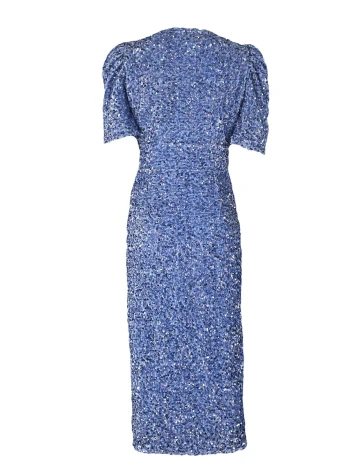 Rochie medie Vila, albastru, 38 Albastru