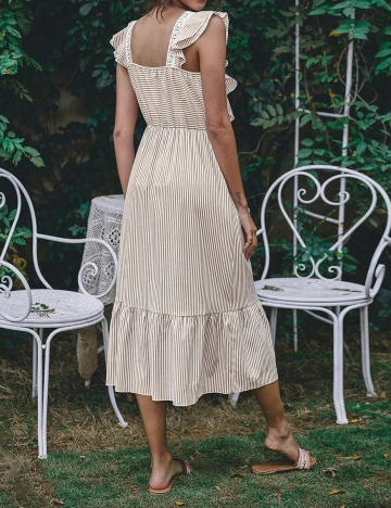 Rochie medie SHEIN, crem, M
