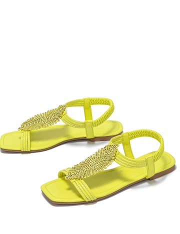 Sandale SHEIN, galben neon, 37