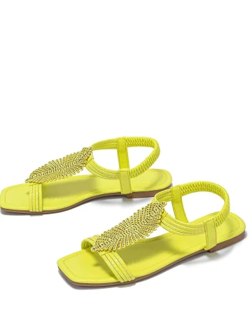 Sandale SHEIN, galben neon, 37