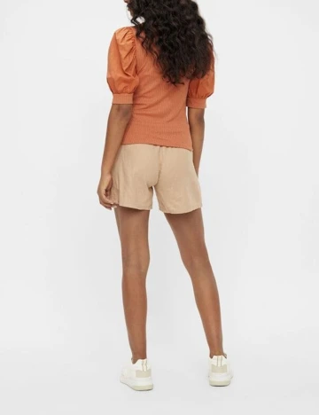 Pantaloni scurti Mamalicious Plus Size, maro